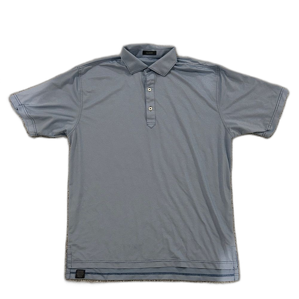 Turtleson Performance Golf Polo Blue Short Sleeve Stretch Men's L